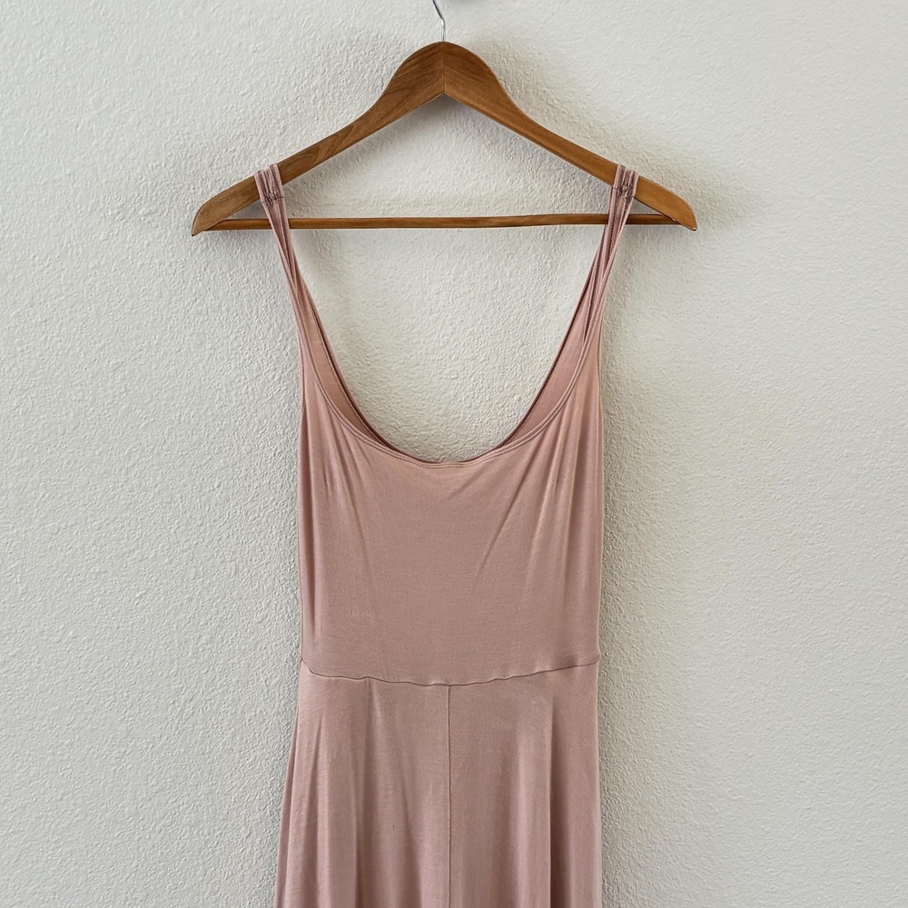 Reformation Jeans Midi Slip Dress Womens Size S Soft Pink Jersey Scoop Back - Picture 3 of 9